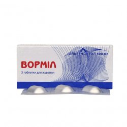 Вормил (аналог Альдазол, Альбендазол) жевательные таблетки 400 мг N3 в Вологде и области фото